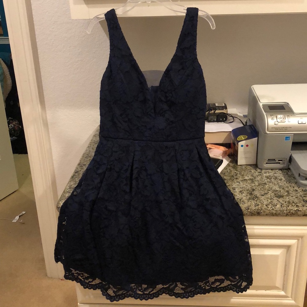 Navy Blue Mini Dress